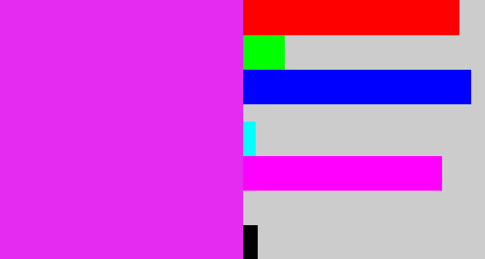Hex color #e32cef - pink/purple