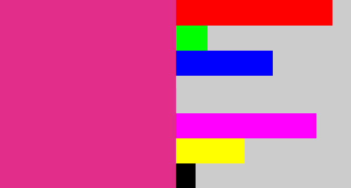 Hex color #e32d8b - darkish pink