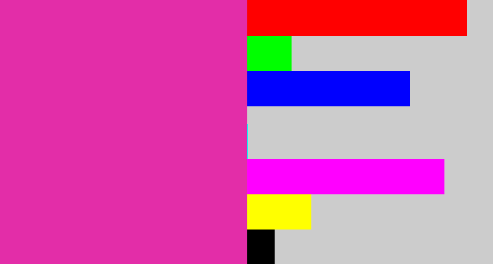 Hex color #e32da8 - purpley pink