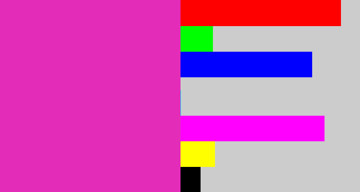 Hex color #e32db9 - purpley pink