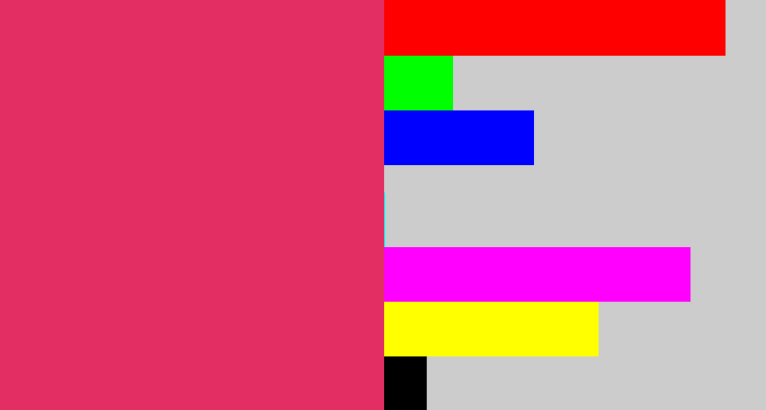 Hex color #e32e64 - red pink