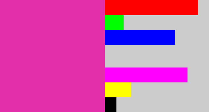Hex color #e32faa - purpley pink