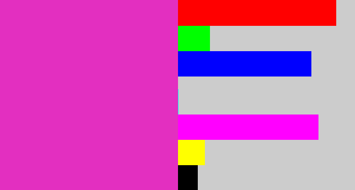 Hex color #e32fc0 - purple pink