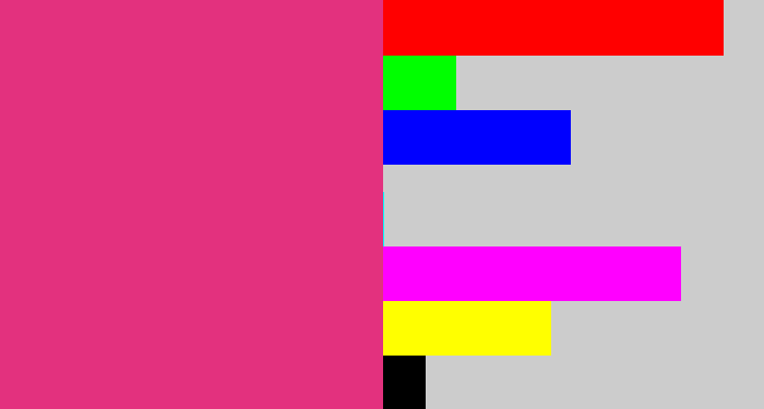 Hex color #e3317e - darkish pink
