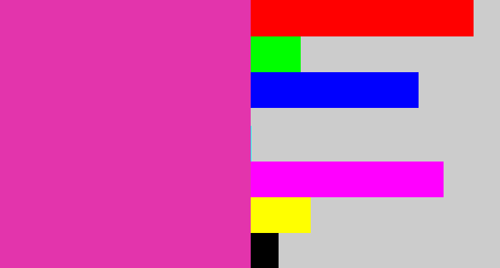 Hex color #e334ac - purpley pink