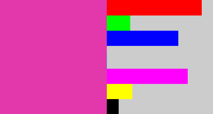 Hex color #e337ac - purpley pink