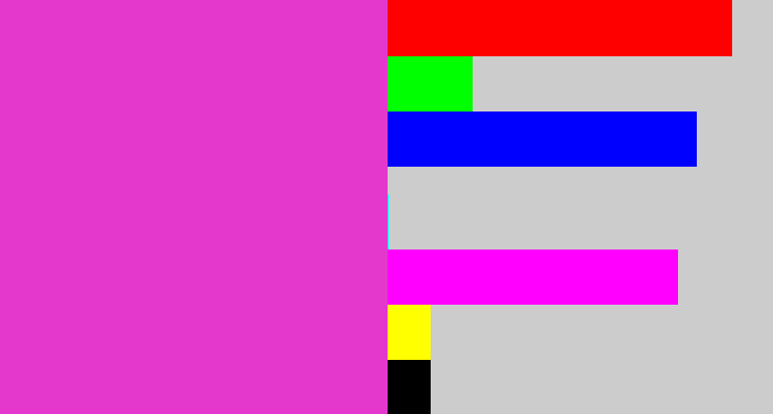 Hex color #e338cb - purple pink
