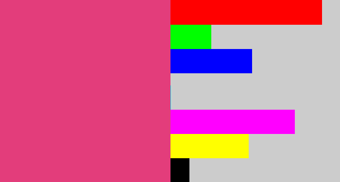 Hex color #e33d7b - darkish pink