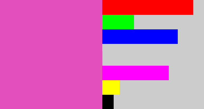 Hex color #e34fbd - purpleish pink