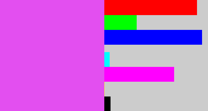 Hex color #e34ff0 - heliotrope