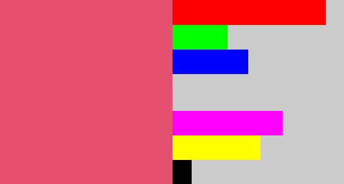 Hex color #e3516f - darkish pink