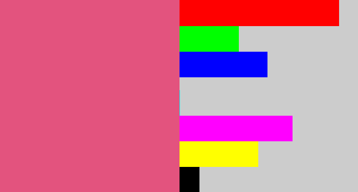 Hex color #e3537e - darkish pink