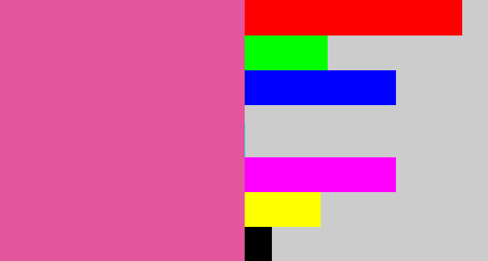 Hex color #e3569d - medium pink