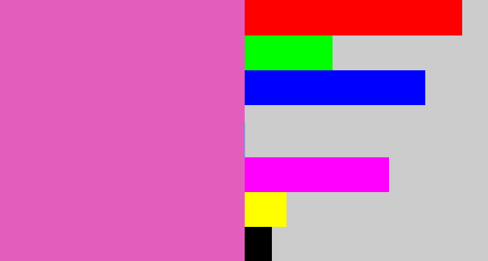 Hex color #e35dbc - purpleish pink