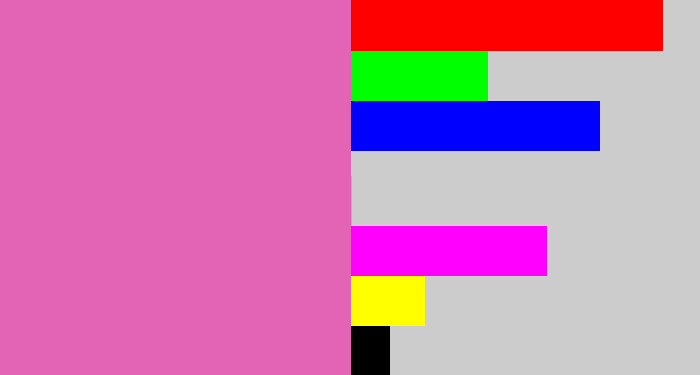 Hex color #e363b4 - pale magenta