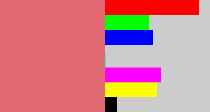 Hex color #e36a74 - pinkish