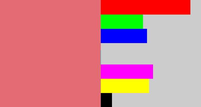 Hex color #e36c75 - pinkish