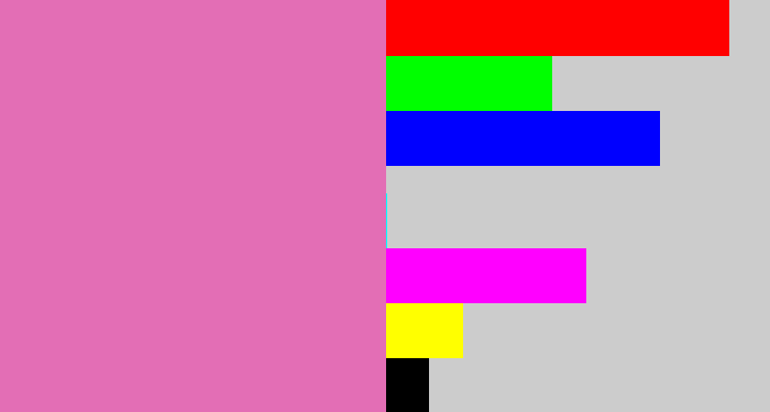 Hex color #e36eb5 - pale magenta