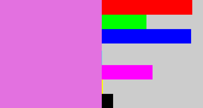 Hex color #e371e0 - purply pink