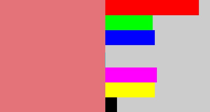Hex color #e37378 - pinkish