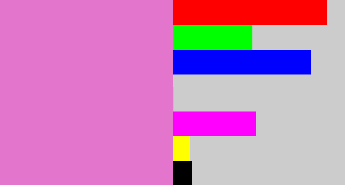 Hex color #e375cd - lavender pink