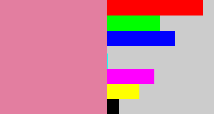 Hex color #e37ea0 - dull pink