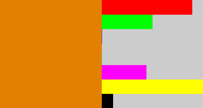 Hex color #e38001 - pumpkin