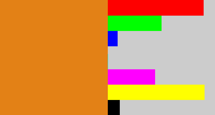 Hex color #e38016 - pumpkin