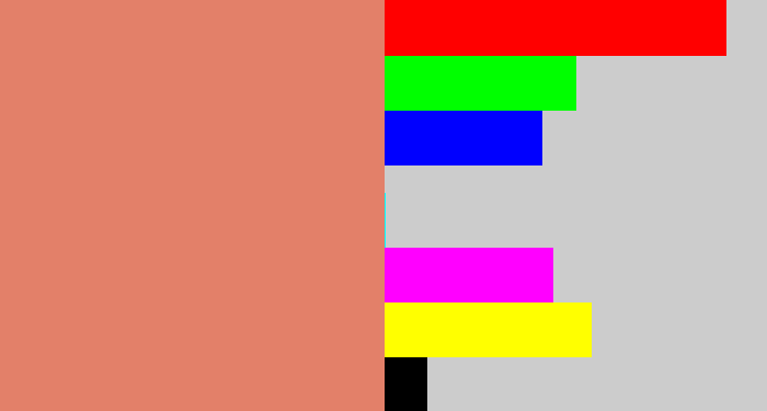 Hex color #e38069 - dark peach