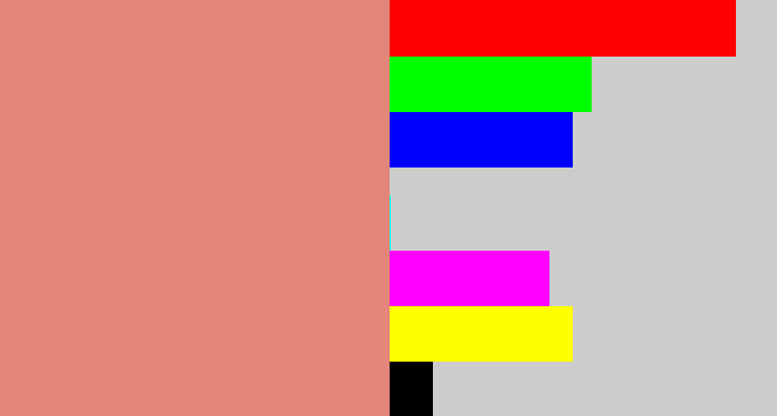 Hex color #e38578 - pinkish tan