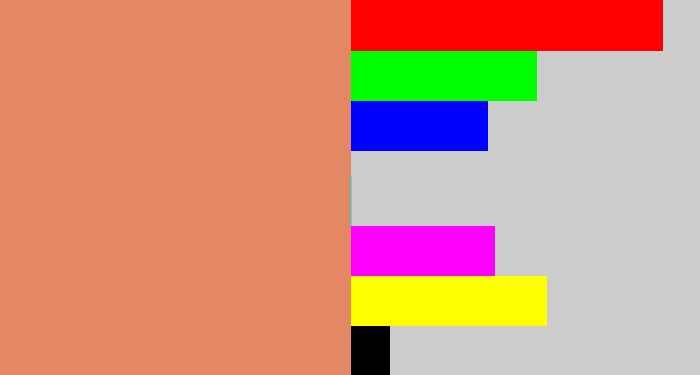 Hex color #e38764 - dark peach