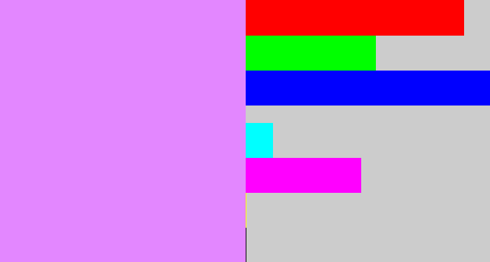 Hex color #e387ff - liliac