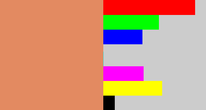 Hex color #e38a61 - dark peach