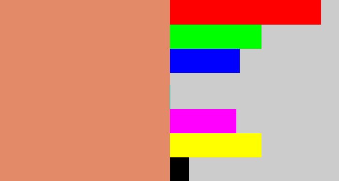 Hex color #e38a69 - dark peach