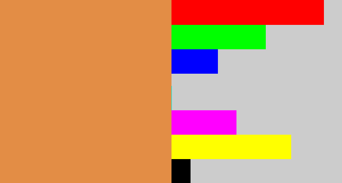 Hex color #e38d45 - dull orange