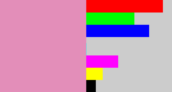 Hex color #e38eb9 - pig pink