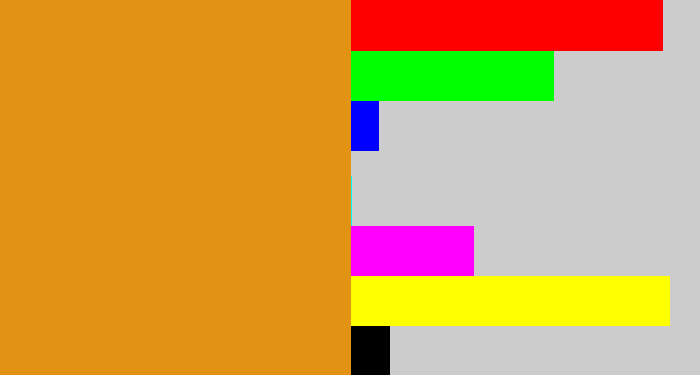 Hex color #e39314 - squash