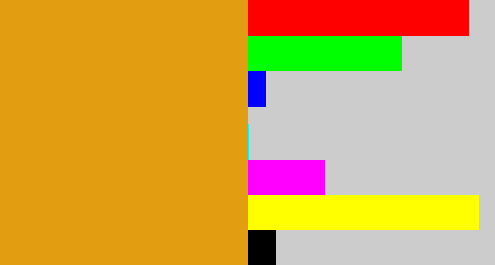 Hex color #e39d11 - squash