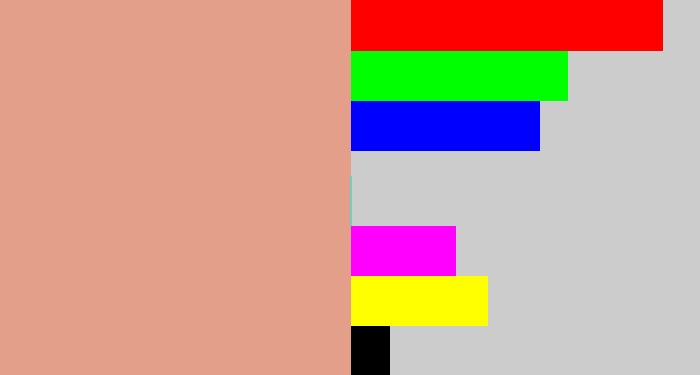 Hex color #e39f8a - pinkish tan