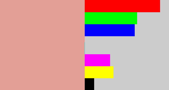 Hex color #e39f96 - blush