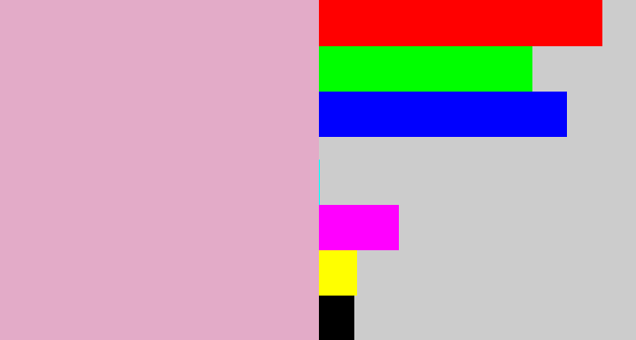 Hex color #e3abc8 - soft pink