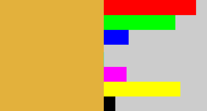 Hex color #e3b13c - macaroni and cheese