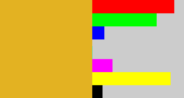 Hex color #e3b222 - squash