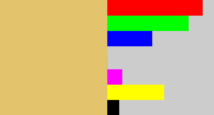 Hex color #e3c36b - sand