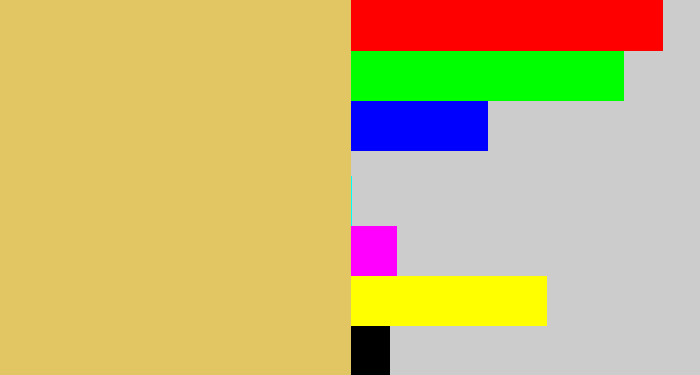 Hex color #e3c664 - sand