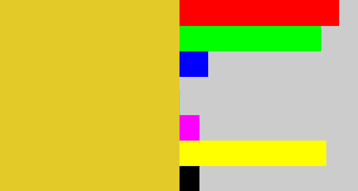 Hex color #e3ca29 - piss yellow