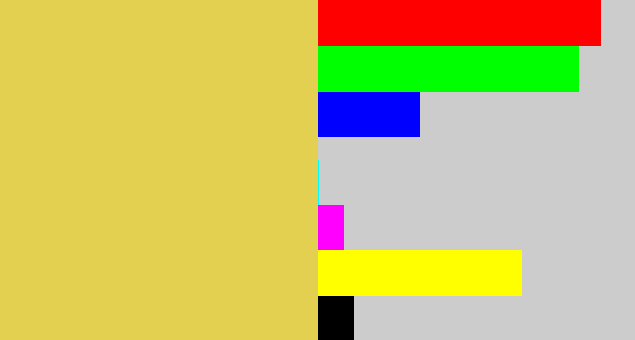 Hex color #e3d051 - maize