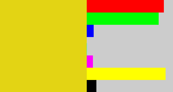 Hex color #e3d414 - piss yellow