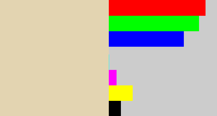 Hex color #e3d4b1 - beige
