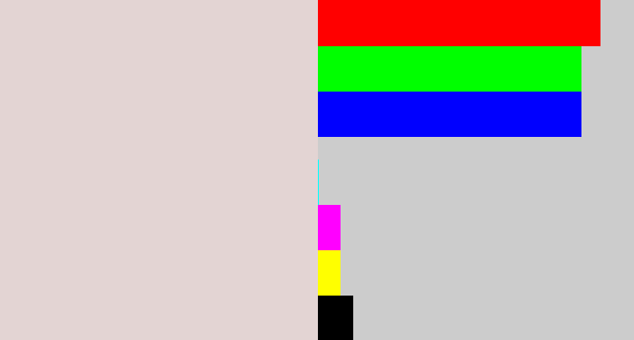 Hex color #e3d4d3 - light grey